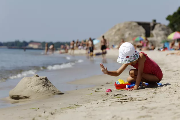 Little girl on a beach