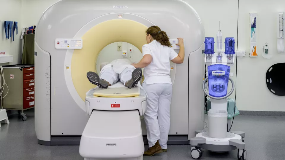 Magnetic resonance imaging machine at hospital