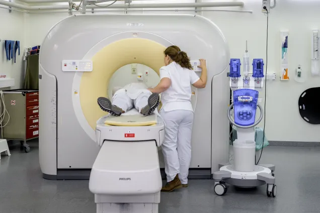 Magnetic resonance imaging machine at hospital